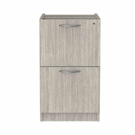 FINE-LINE 2 Drawers Valencia Series Full Pedestal File Cabinet, Gray FI3193542